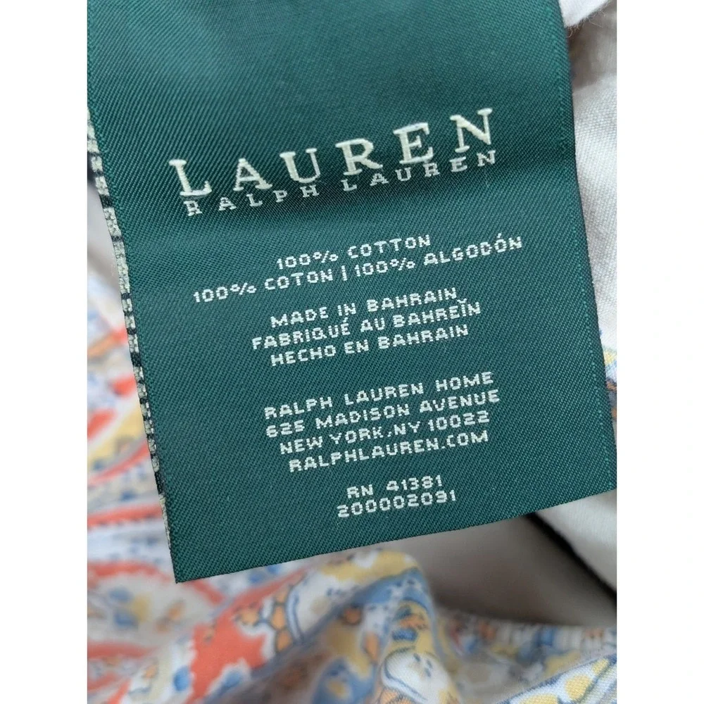 Lauren Ralph Lauren Full/ Queen Reversible Duvet Cover & 2 Pillow Shams READ***